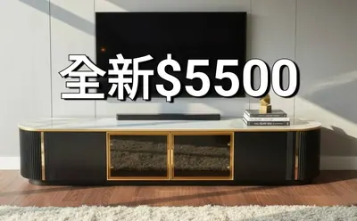 全新岩板電視櫃 長200×深40cm（全新）- 全盛傢俱家電 台中西屯門市