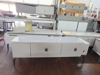 全新岩板伸縮電視櫃 長120/220×深30cm（全新）- 全盛傢俱家電 台中西屯門市
