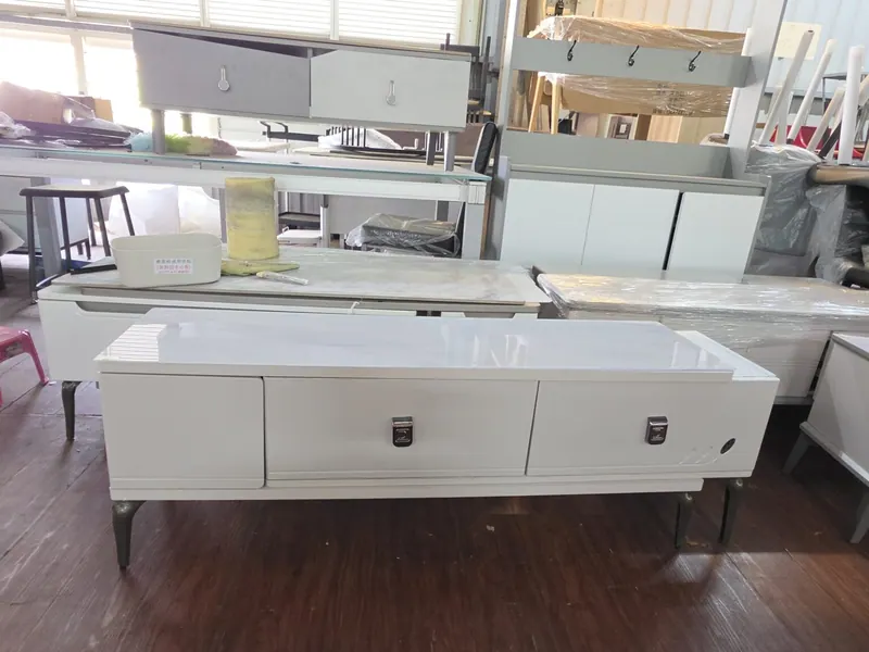 全新岩板伸縮電視櫃 長120/220×深30cm(全新)- 全盛傢俱家電 台中西屯門市